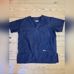 MOBB Navy Nursing Scrub Top Size L Medical Nurse Uniform